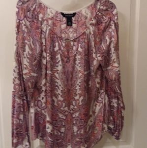 White House Black Market paisley blouse